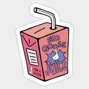 Silly Goose Juice Retro Pink Sticker